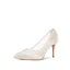 Charming Ivory Evening Party Pumps 2019 Leather Satin Lace Rhinestone 8 cm Stiletto Heels Pointed Toe Pumps