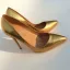 Chic / Belle Doré Soirée Escarpins 2019 Cuir 10 cm Talons Aiguilles À Bout Pointu Escarpins