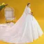 Vintage / Retro Ivory Ball Gown Wedding Dresses 2020 High Neck Lace Flower Long Sleeve Royal Train