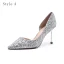 Charming Silver Wedding Shoes 2019 Sequins 7 cm Stiletto Heels Pointed Toe Wedding High Heels