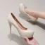 Fine Svart Aften Pumps 2019 Lær 9 cm Stiletthæler Spisse Pumps