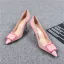 Lovely Blushing Pink Casual Pumps 2019 Leather Buckle 8 cm Stiletto Heels Pointed Toe Pumps