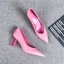 Lovely Candy Pink Casual Pumps 2019 Leather 7 cm Stiletto Heels Pointed Toe Pumps