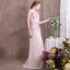 Chic / Beautiful Candy Pink Evening Dresses  2018 Trumpet / Mermaid Appliques Sash Lace Scoop Neck Floor-Length / Long Formal Dresses