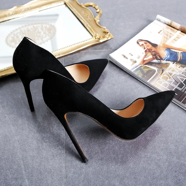 Chic / Belle Bleu Roi Escarpins 2019 Cuir Daim 12 cm Talons Aiguilles À Bout Pointu Escarpins