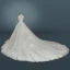 Luxury / Gorgeous Ivory Wedding Dresses 2019 A-Line / Princess Scoop Neck Beading Lace Flower Appliques Crystal Pearl Long Sleeve Backless Royal Train