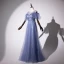 Modern / Fashion Ocean Blue Evening Dresses  2019 A-Line / Princess Scoop Neck Star Sequins Short Sleeve Backless Floor-Length / Long Formal Dresses
