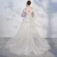 Elegant Champagne Evening Dresses  2018 A-Line / Princess Lace Appliques Spaghetti Straps Backless Sleeveless Court Train Formal Dresses