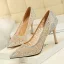 Charmant Doré Soirée Escarpins 2019 Faux Diamant 9 cm Talons Aiguilles À Bout Pointu Escarpins