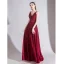 Élégant Couleur Unie Bordeaux Robe De Soirée 2020 Princesse Bretelles Spaghetti Sans Manches Dos Nu Longue Robe De Ceremonie