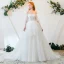 Charmant Ivoire Robe De Mariée 2020 Princesse De l'épaule Appliques En Dentelle Fleur Perle Manches Courtes Dos Nu Train De Balayage