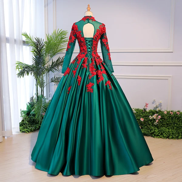 green ink dresses Ingenue Swing Dress in Vintage Green Rose Print