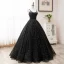 Elegant Black Prom Dresses 2020 A-Line / Princess Spaghetti Straps Star Sequins Sleeveless Backless Floor-Length / Long Formal Dresses