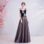 Classy Dark Green Prom Dresses 2020 A-Line / Princess Spaghetti Straps Pearl Rhinestone Lace Flower Sleeveless Backless Floor-Length / Long Formal Dresses