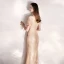 Sparkly Champagne Evening Dresses  2019 A-Line / Princess V-Neck Sequins Short Sleeve Floor-Length / Long Formal Dresses