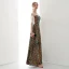 Charmant Multi-Couleurs Robe De Soirée 2019 Princesse Encolure Dégagée Paillettes 1/2 Manches Dos Nu Longue Robe De Ceremonie