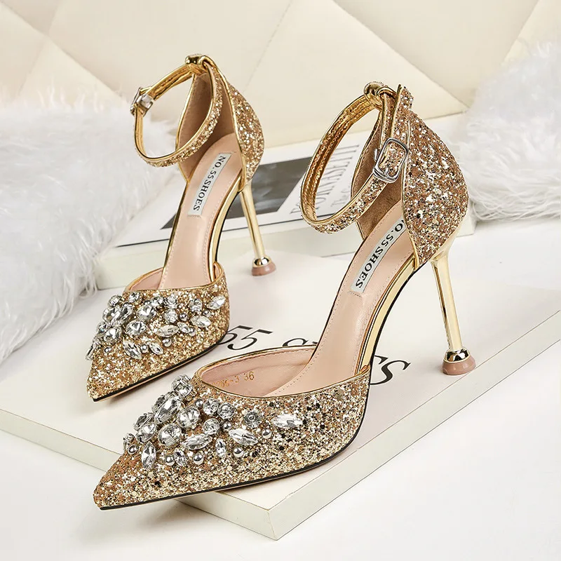 Gold Wedding Shoes Rose Gold High Heels Prom Touch UPS 4323: Micah Rose Gold  Formal Prom