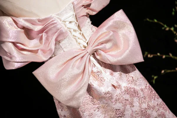 Lovely Blushing Pink Beading Pearl Sequins Printing Prom Dresses 2025 A-Line / Princess Off-The-Shoulder Short Sleeve Backless Bow Floor-Length / Long Prom Formal Dresses