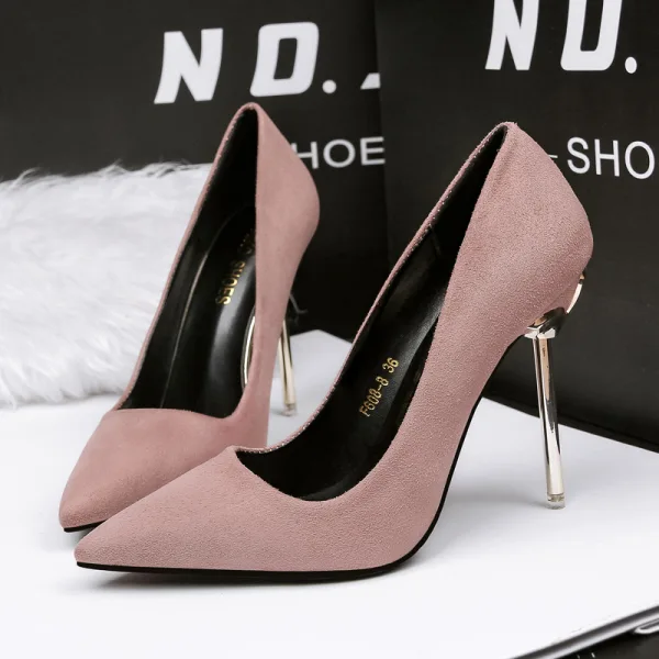 Affordable Red OL Pumps 2020 Suede 10 cm Stiletto Heels Pointed Toe Pumps