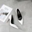 Chic Noire OL Escarpins 2020 Cuir 8 cm Talons Aiguilles À Bout Pointu Escarpins