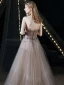 Charming Purple Prom Dresses 2021 A-Line / Princess Ruffle Strapless Beading Sleeveless Backless Floor-Length / Long Formal Dresses