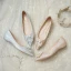 Fashion Silver Flat Wedding Shoes 2020 Pearl Rhinestone Sequins Pointed Toe