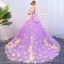 Flower Fairy Fuchsia Prom Dresses 2018 Ball Gown Appliques Pearl Scoop Neck Backless Sleeveless Court Train Formal Dresses