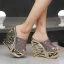 Amazing / Unique Silver Evening Party Womens Sandals 2020 Metal Sequins 15 cm Wedges Open / Peep Toe Sandals