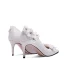 Charming Ivory Wedding Shoes 2020 Tulle Rhinestone Appliques Lace Flower 7 cm Stiletto Heels Pointed Toe Wedding Pumps
