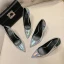 Mode Silver Laser Afton Pumps 2020 Lackläder 10 cm Stilettklackar Spetsiga Pumps