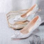 Charming Ivory Wedding Shoes 2020 Lace Rhinestone Sequins 7 cm Stiletto Heels Pointed Toe Wedding Pumps