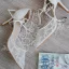 High-end Ivory Handmade  Wedding Shoes 2020 Leather Tulle Lace Flower 8 cm Stiletto Heels Pointed Toe Wedding High Heels