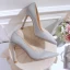 Stijlvolle Zilveren Avond Glans Pumps 2020 10 cm Naaldhakken / Stiletto Spitse Neus Pumps