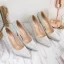 Charming Silver Glitter Wedding Shoes 2020 Rhinestone 10 cm Stiletto Heels Pointed Toe Wedding Pumps