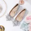 Charmant Silber Glanz Strass Schleife Brautschuhe 2020 Pailletten 10 cm Stilettos Spitzschuh Hochzeit Pumps