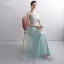 Classy Mint Green Evening Dresses  2020 A-Line / Princess Strapless Beading Lace Flower Sleeveless Backless Floor-Length / Long Formal Dresses