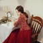 Elegant Burgundy Prom Dresses 2020 A-Line / Princess High Neck Beading Rhinestone Sequins 3/4 Sleeve Backless Floor-Length / Long Formal Dresses