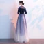 Fashion Sparkly Royal Blue Evening Dresses  2020 A-Line / Princess Scoop Neck Suede Lace Star Sequins 1/2 Sleeves Floor-Length / Long Formal Dresses