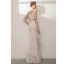 Charmant Scintillantes Champagne Robe De Soirée 2020 Trompette / Sirène Encolure Carrée Perlage Paillettes Faux Diamant Dos Nu Sans Manches Longue Robe De Ceremonie