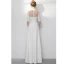 Style Chinois Ivoire Robe De Soirée 2020 Princesse Col Haut Brodé 1/2 Manches Longue Robe De Ceremonie