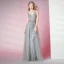 Charmant Gris Robe De Soirée 2020 Trompette / Sirène Col v profond Perlage Cristal Faux Diamant Paillettes Sans Manches Dos Nu Longue Robe De Ceremonie