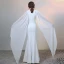 Simple Couleur Unie Ivoire Robe De Soirée 2020 Trompette / Sirène Encolure Dégagée Manches Longues Longue Robe De Ceremonie