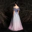 Charmant Dégradé De Couleur Glitter Robe De Soirée 2020 Princesse Bretelles Spaghetti Perlage Manches Courtes Dos Nu Longue Robe De Ceremonie