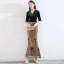 Classic Dark Green Evening Dresses  2020 Trumpet / Mermaid Suede V-Neck Sequins 1/2 Sleeves Ankle Length Formal Dresses