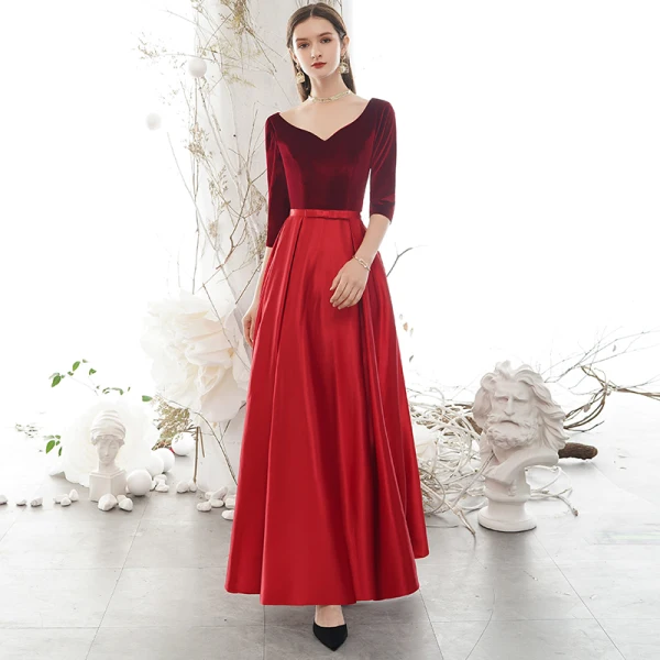 red black tie dresses Custom Made Sweetheart Neck Floor Length Black/Red Prom Dresses, Black –  jbydress