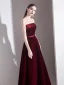 Modest / Simple Black Evening Dresses  2020 A-Line / Princess Suede Strapless Sleeveless Backless Floor-Length / Long Formal Dresses