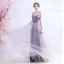 Classy Lavender Prom Dresses 2020 A-Line / Princess Square Neckline Sleeveless Backless Floor-Length / Long Formal Dresses