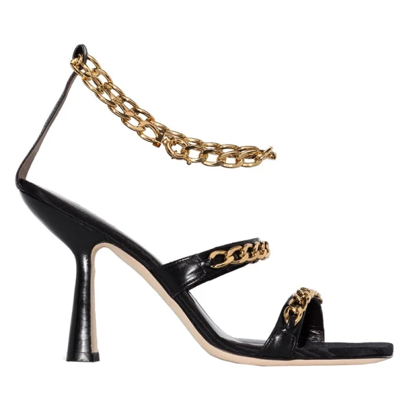 Sexy Roman White Street Wear Womens Sandals 2021 Metal Ankle Strap 9 cm Stiletto Heels Open / Peep Toe Sandals High Heels