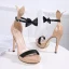 Charmant Nues Soirée Sandales Femme 2021 Noeud Bride Cheville 12 cm Talons Aiguilles Peep Toes / Bout Ouvert Sandales Talons Hauts