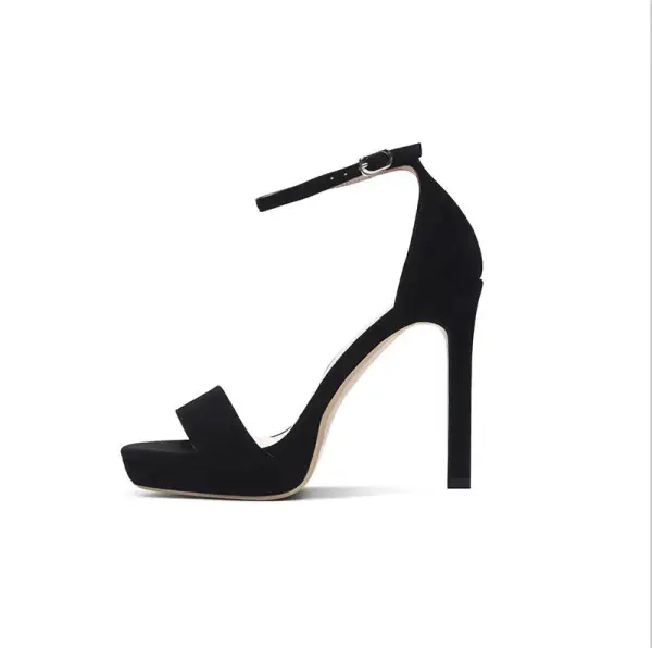 Chic / Beautiful Nude Summer Cocktail Party Evening Party Womens Sandals 2021 Ankle Strap 12 cm Stiletto Heels Open / Peep Toe Sandals High Heels